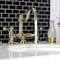 Kingston Brass KS3912BL Restoration Bathroom Bridge Faucet, Polished Brass KS3912BL - alternate 2